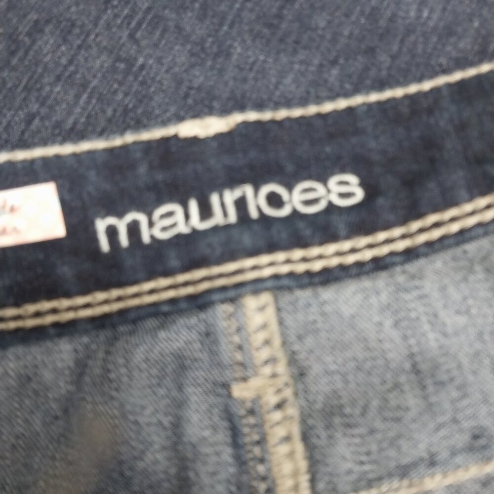 3783 Size 14W Maurices Upcycled Red and Gold Bell-Bottom Jeans. - Picture 7 of 8